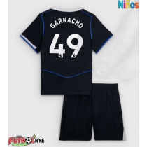 Camiseta Chelsea Alejandro Garnacho #49 Tercera Equipación para niños 2025-26 manga corta (+ pantalones cortos)